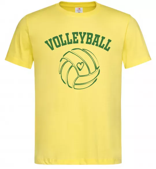 Чоловіча футболка Волейбол м'яч з серцем Лимонний фото