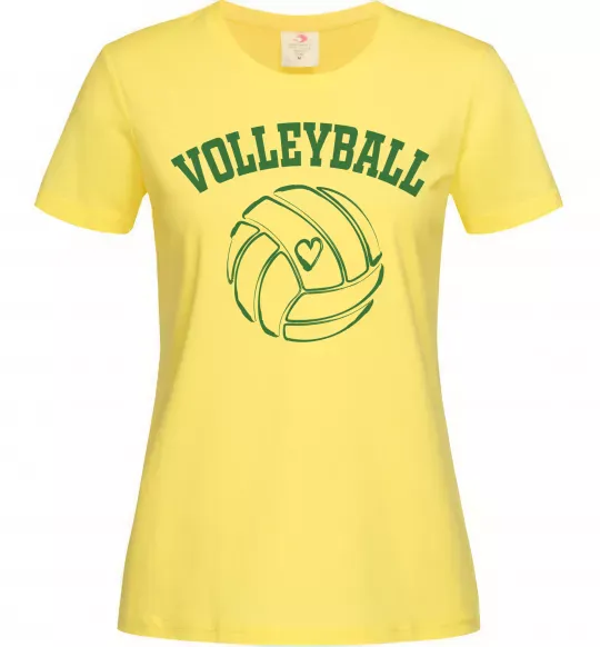 Жіноча футболка Волейбол м'яч з серцем Лимонний фото