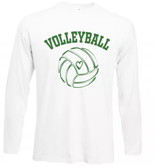 Лонгслив Волейбол м'яч з серцем Белый фото