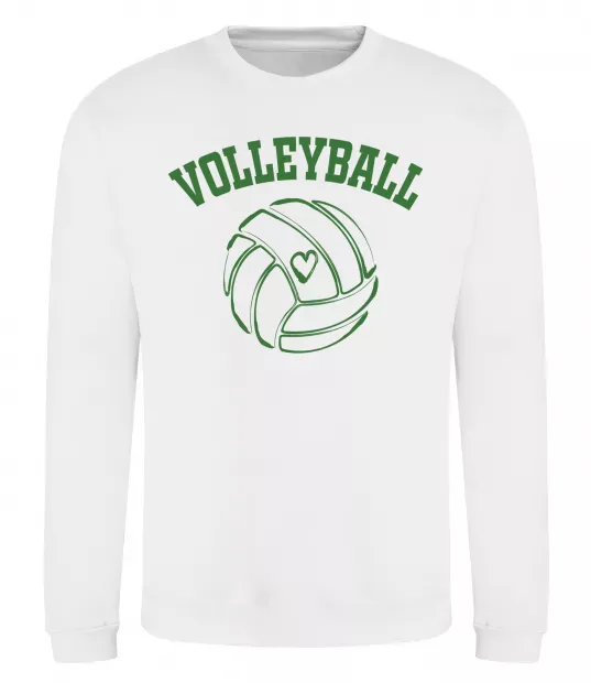 Світшот Волейбол м'яч з серцем Білий фото