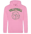 Женская толстовка (худи) Волейбол м'яч з серцем Розовый фото