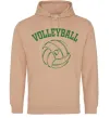 Женская толстовка (худи) Волейбол м'яч з серцем Песочный фото