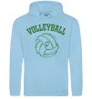 Женская толстовка (худи) Волейбол м'яч з серцем Голубой фото