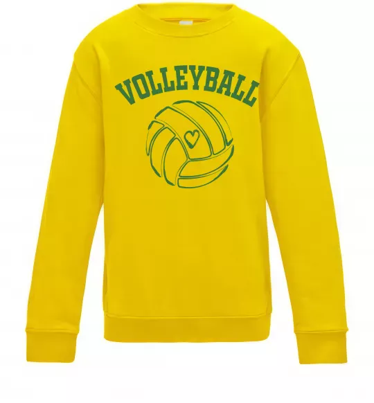 Детский Свитшот Волейбол м'яч з серцем Солнечно желтый фото