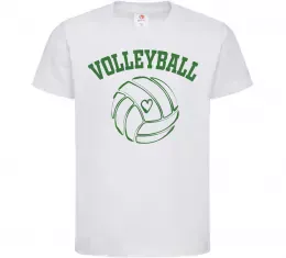 Детская футболка Волейбол м'яч з серцем Белый фото
