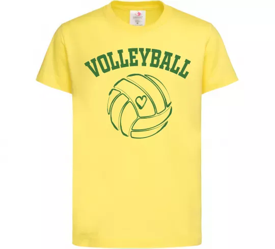 Дитяча футболка Волейбол м'яч з серцем Лимонний фото