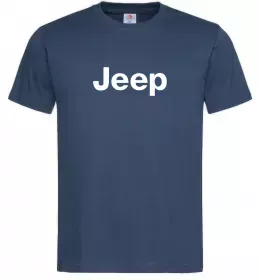 Чоловіча футболка Jeep напис, колір - темно-синій, розмір - L Темно-синій фото