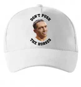 Кепка Олександр Усик Don`t push the horses Белый фото