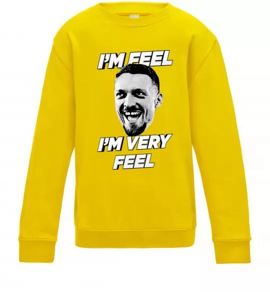 Дитячий світшот I`m very feel Сонячно жовтий фото