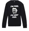 Дитячий світшот I`m very feel Чорний фото