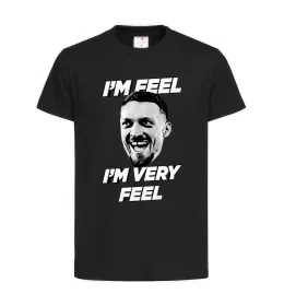 Дитяча футболка I`m very feel Чорний фото