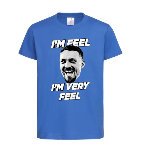 Детская футболка I`m very feel Ярко-синий фото