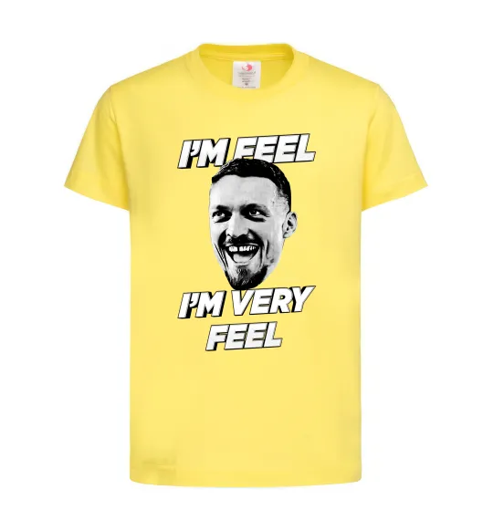 Детская футболка I`m very feel Лимонный фото