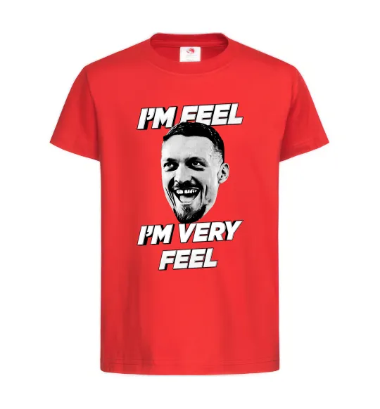 Детская футболка I`m very feel Красный фото