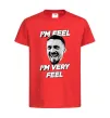 Детская футболка I`m very feel Красный фото