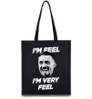 Еко-сумка I`m very feel Чорний фото