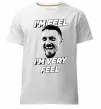 Мужская премиум футболка I`m very feel Белый Мужская премиум футболка I`m very feel Белый фото