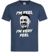 Мужская футболка I`m very feel Темно-синий фото