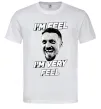Мужская футболка I`m very feel Белый фото