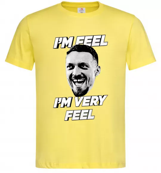 Мужская футболка I`m very feel Лимонный фото