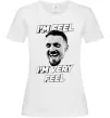 Женская футболка I`m very feel Белый фото