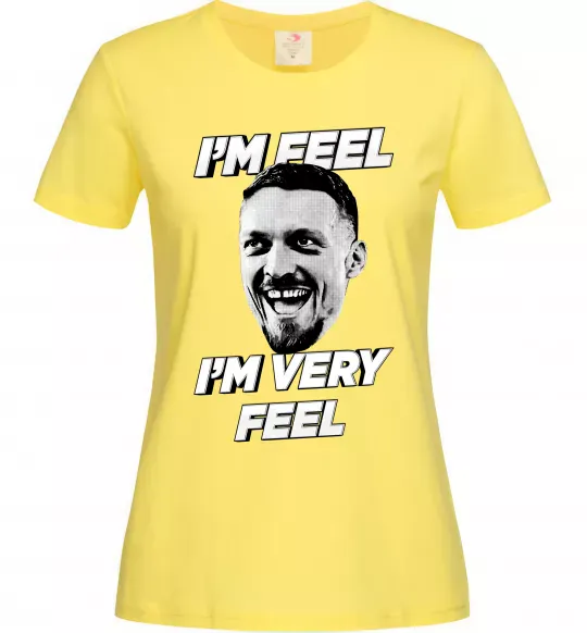 Женская футболка I`m very feel Лимонный фото
