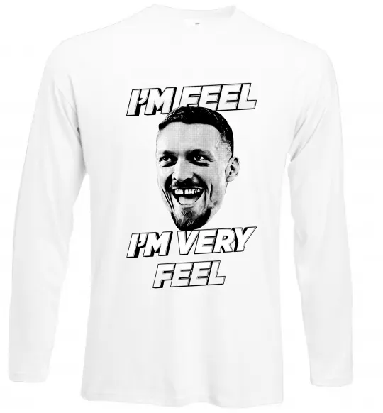 Лонгслів I`m very feel Білий фото