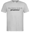 Мужская футболка You know who is душніла? Серый фото