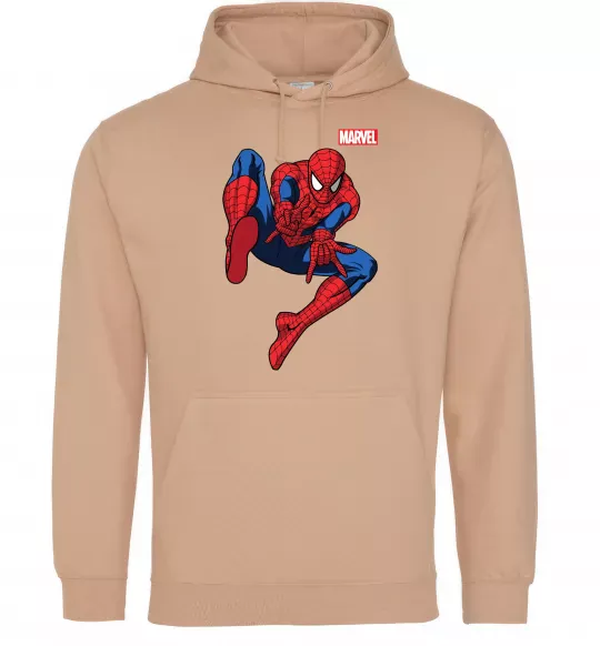 Жіноча толстовка (худі) Людина павук Marvel Пісочний фото