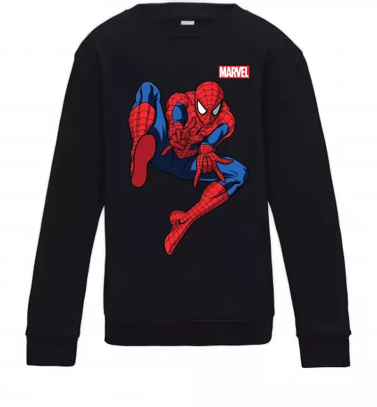Детский Свитшот Людина павук Marvel Черный фото
