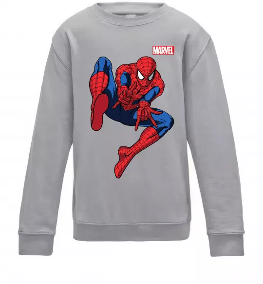 Детский Свитшот Людина павук Marvel Серый меланж фото
