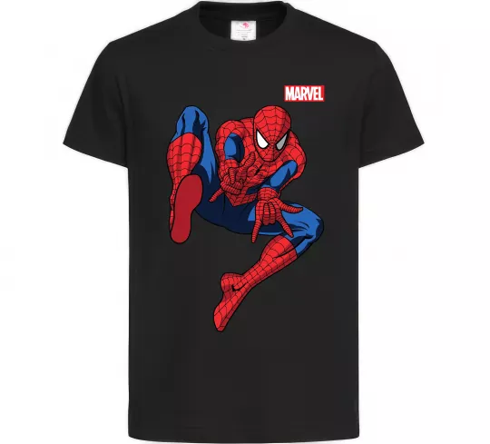 Детская футболка Людина павук Marvel Черный фото