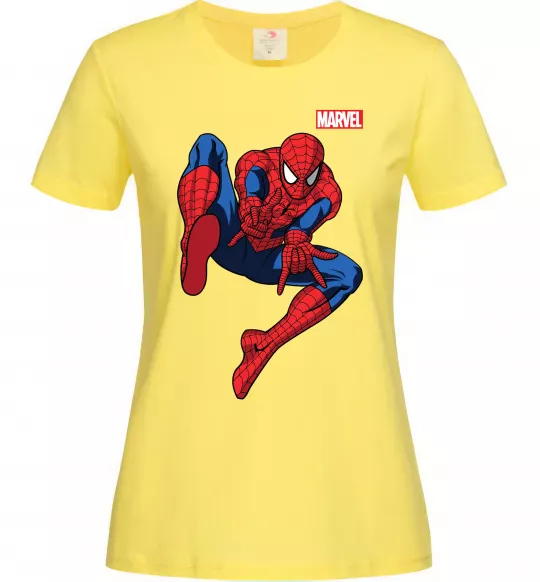 Женская футболка Людина павук Marvel Лимонный фото