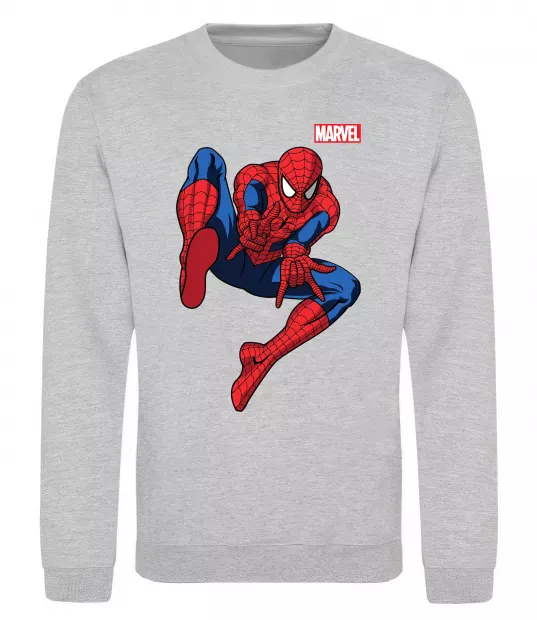 Свитшот Людина павук Marvel Серый меланж фото