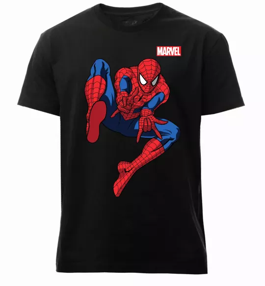 Мужская премиум футболка Людина павук Marvel Черный фото