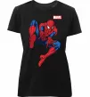 Женская премиум футболка Людина павук Marvel Черный фото
