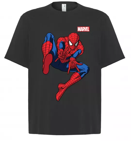 Футболка Оверсайз Людина павук Marvel Черный фото
