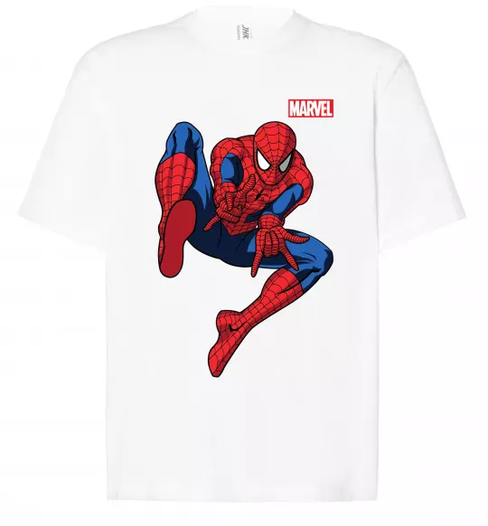 Футболка Оверсайз Людина павук Marvel Белый фото