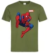 Чоловіча футболка Людина павук Marvel Оливковий фото