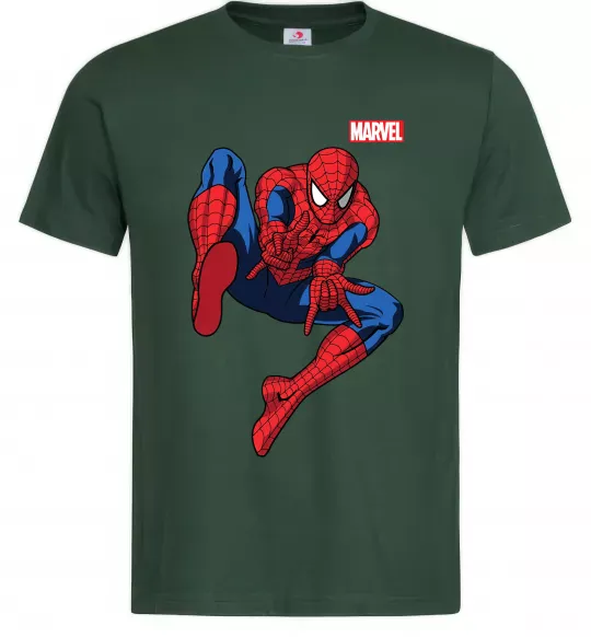 Чоловіча футболка Людина павук Marvel Темно-зелений фото