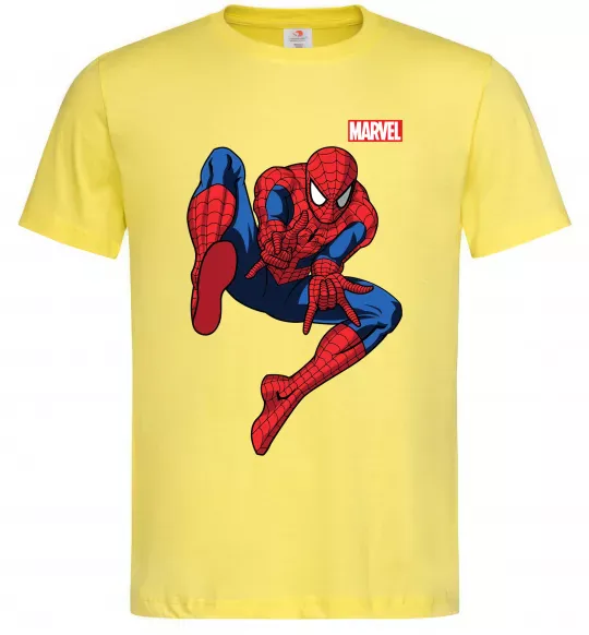 Чоловіча футболка Людина павук Marvel Лимонний фото