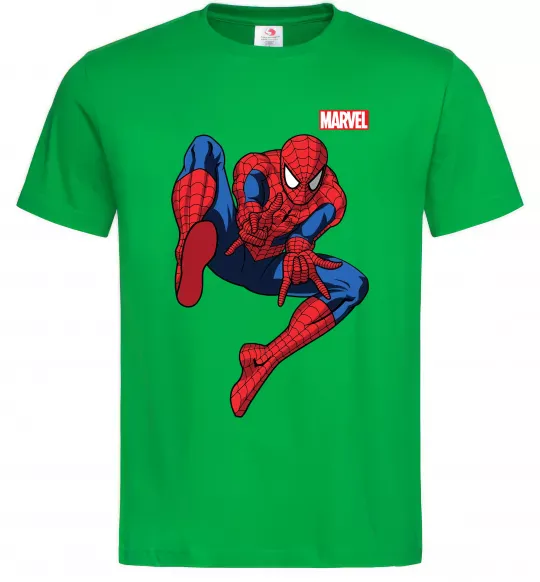 Чоловіча футболка Людина павук Marvel Зелений фото