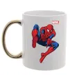 Чашка с цветной ручкой Людина павук Marvel Золото фото