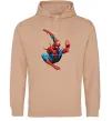 Мужская толстовка (худи) Людина павук Песочный фото