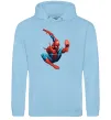 Чоловіча толстовка (худі) Людина павук Блакитний фото