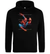 Жіноча толстовка (худі) Людина павук Чорний фото