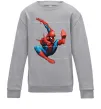 Детский Свитшот Людина павук Серый меланж фото