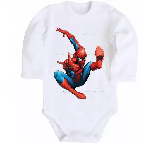 Детский боди Людина павук Белый фото