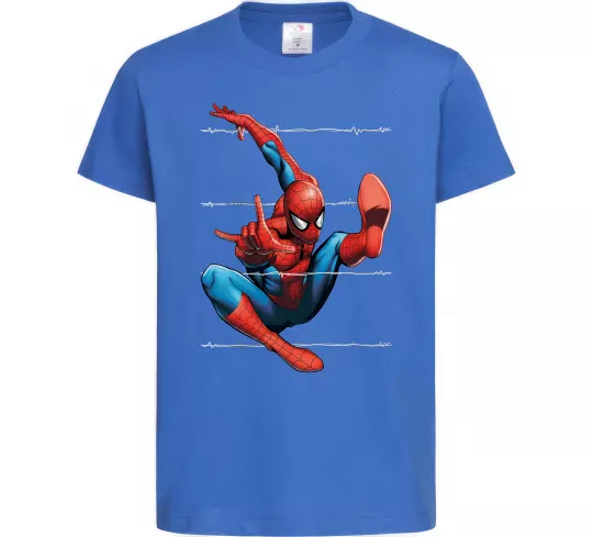 Дитяча футболка Людина павук Яскраво-синій фото