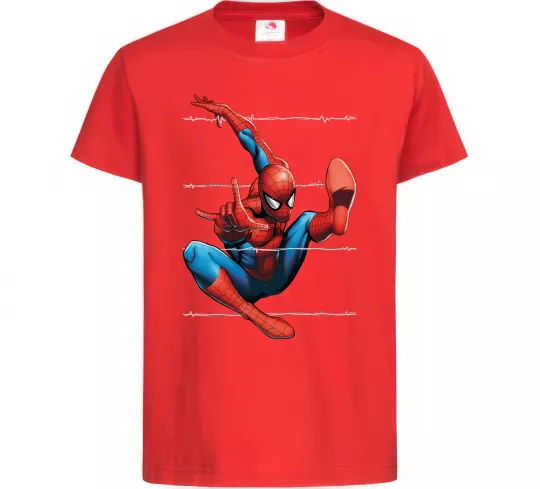Дитяча футболка Людина павук Червоний фото
